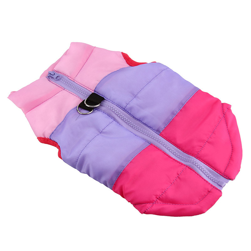 Winter Warm Jas Hond Cothes Winddicht Jas Honden Snowsuit Vest Harnas Puppy Pet Kleding: Rose / L