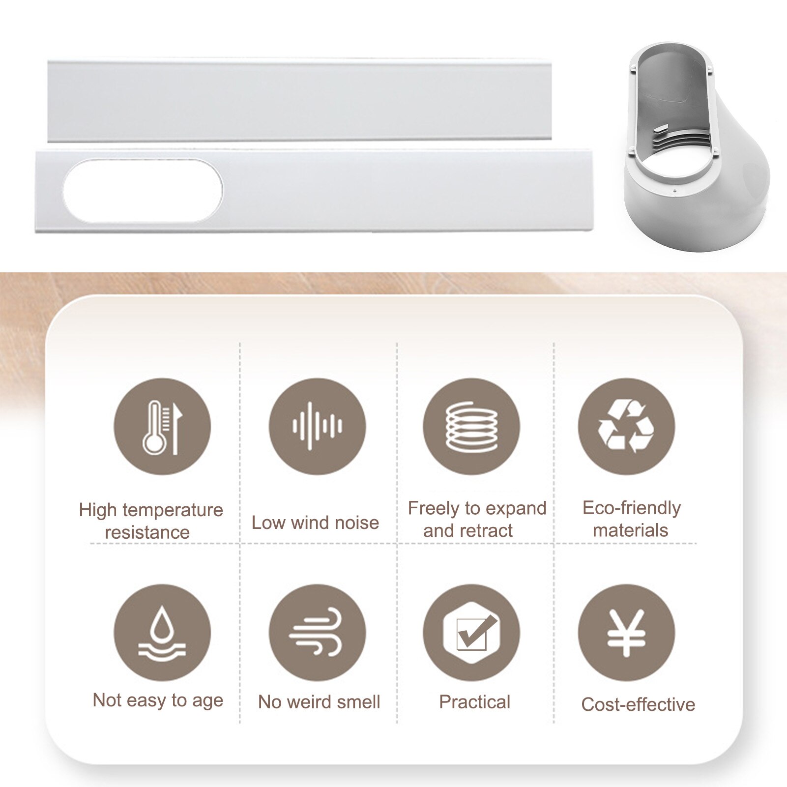 Adjustable Portable Air Conditioner Window Vent Kit With Coupler Adjustable Seal AC Vent Window Slide Kit Universal Kit expert