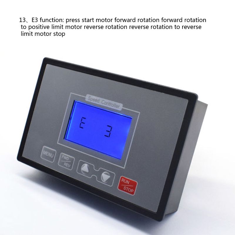 LCD Smart Digital Display 0~100% Adjustable 60A PWM DC 10-55V Motor Speed Controller Timing Reversible