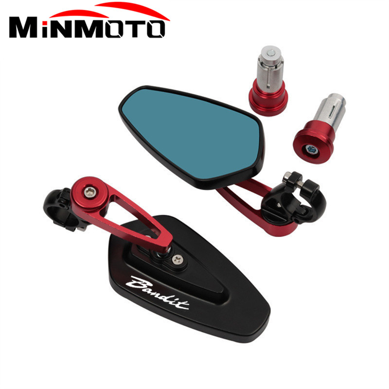 Espejo retrovisor CNC para manillar de motocicleta, espejos retrovisores para Bandit S650 600 650 1200 1250 1250S: Verde militar