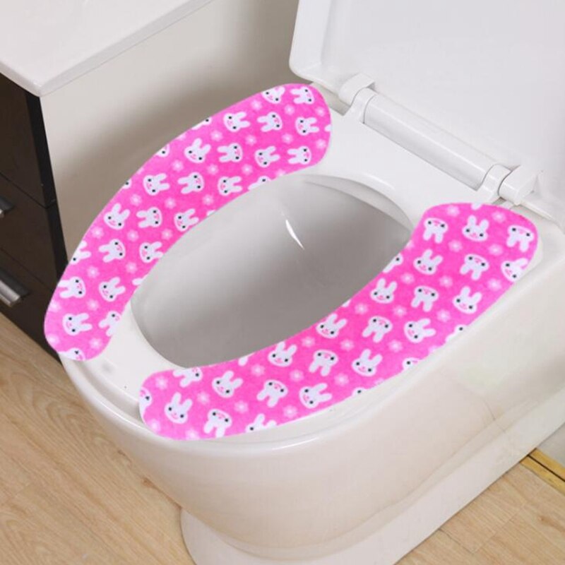 Catoon Pattern Toilet Seat Cover Soft WC Paste Waterproof Toilet Pad Washable Bathroom Warmer Lid Toilet Cover Pad Closestool