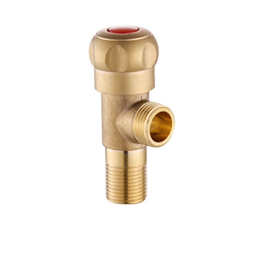 Brass Angle Stop Valve Shut Off Valve G1/2 / Cold Water Switch Valve for Water Sink Bathroom Toilet Kitchen Shower Plumbing: Hot Water