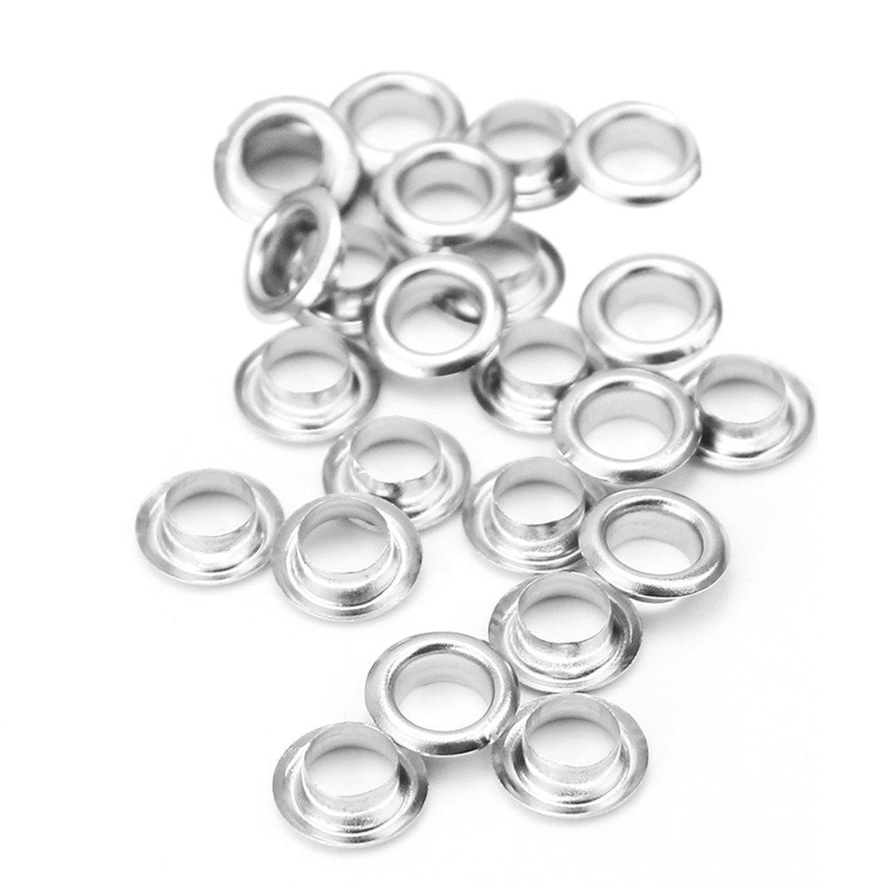 Œillet rond métallique de 8mm, 200 pièces, trous de Scrapbooking, sacs artisanaux en cuir, accessoires de couture pour bricolage