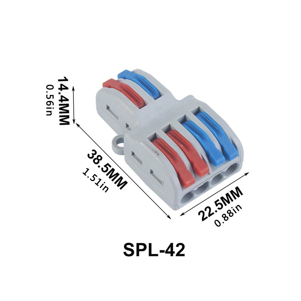Mini Fast Wire Connector Universal Wiring Cable Connector Push-in Conductor Terminal Block Hard Wire Connector