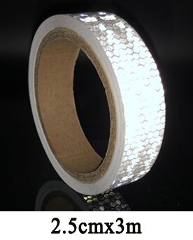 3M Reflecterende Stickers Plakband Voor Fiets Veiligheid: white