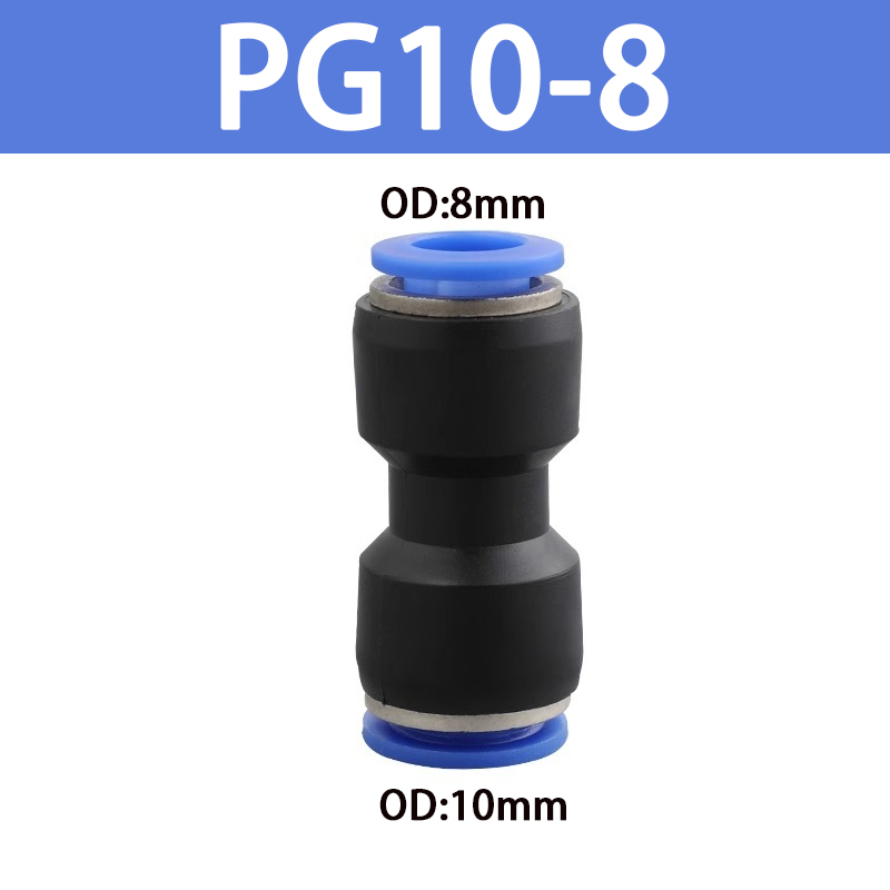 Manguera neumática de empuje tipo táctil, neumática, serie PG, 10mm, 8mm, 6mm, 12mm, 4mm, para acoplamientos rápidos neumáticos, PG6-4 PG6-8 PG6-10: Marrón / 1-1 / 2 pulgadas