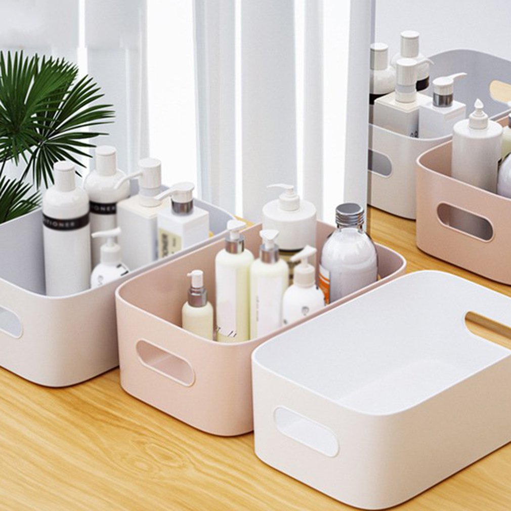 Homehold Desktop Plastic Box Studio Storage Office Home Kitchen Snack Storage Finishing Box Basket Sundries Storage Box