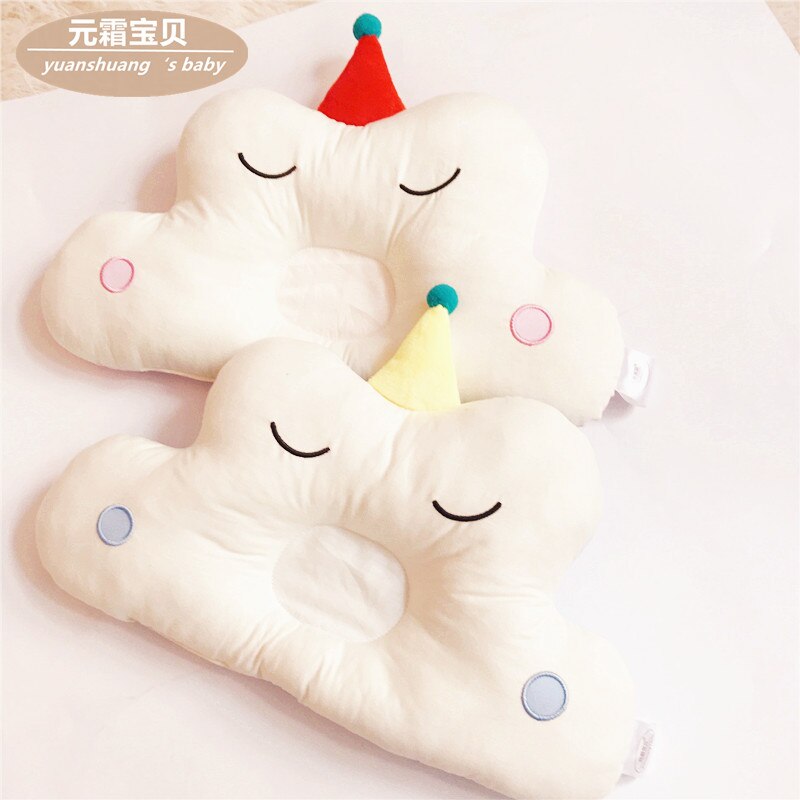 Cotton Cloud Shape Baby Sleeping Head Positioner Pillow Embroidery Newborn Stroller Pram Cushion 0-1Year