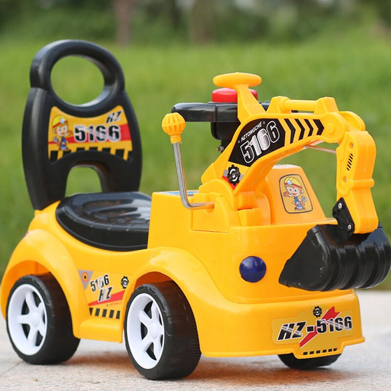 Children&#39;s Excavator RC Car Ride On Toys Balance Walker Simulation Electric Excavator With Music Outdoor Sports Toys for 2-6 Y