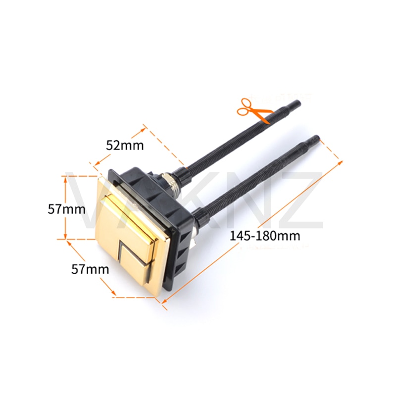 57x57mm Dual Flush Toilet Tank Gold colour Button Square shape Toilet Push Buttons Bathroom Accessories