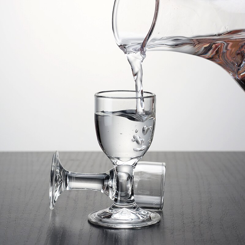 Set of 6pcs 10/15ml Lead-free Handmade Blown Chinese Baijiu Glasses for Strong Spirit Vodka Shot Glass