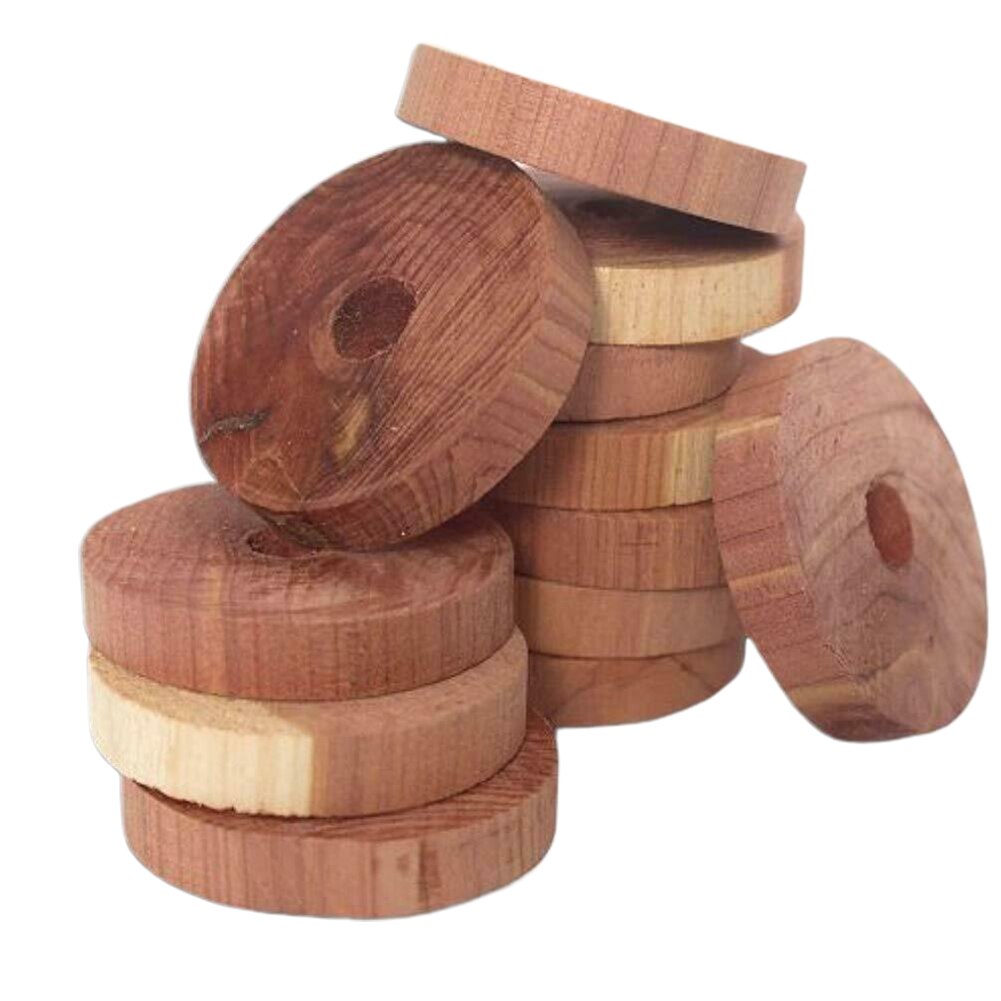 20Pcs Multifunctionele Kleding Cederhout Lade Mot Afstotende Ring Lucht Frisser Opknoping Blok Gat Kasten Beschermende Schoenen