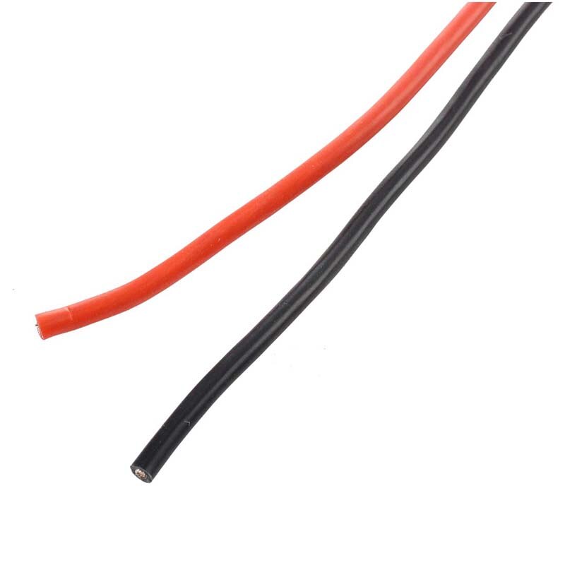 2x 3M 16 Gauge AWG Silicone Rubber Wire Cable Red Black Flexible