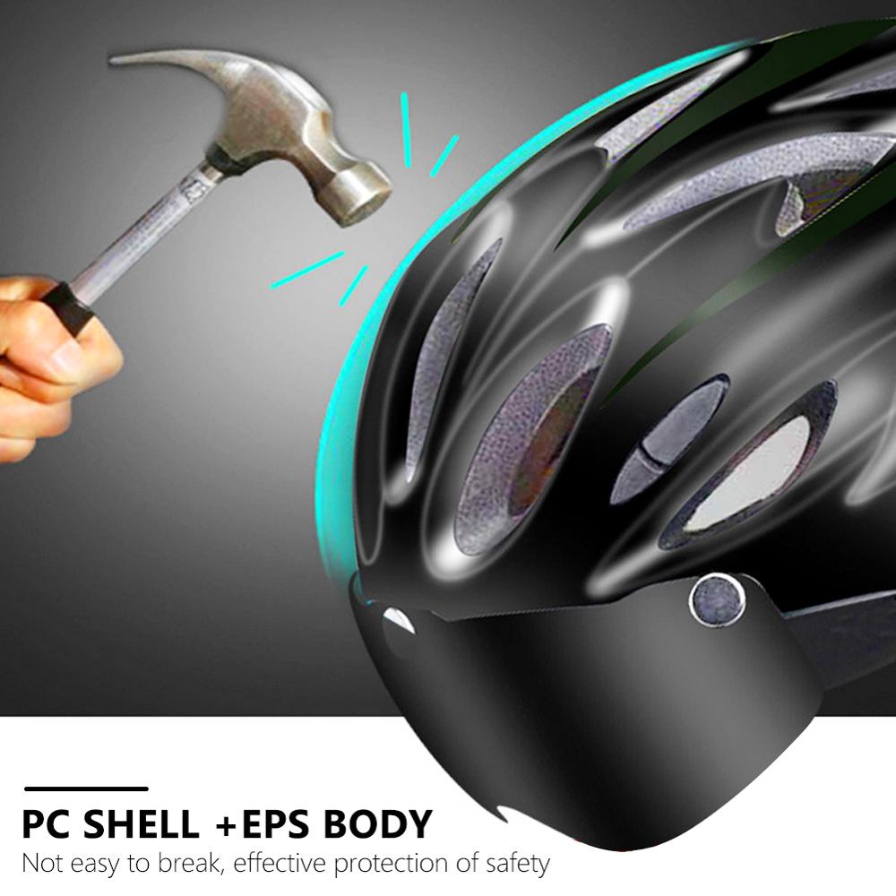 2020Cairbull Ultralight Cycling Helmet With LED Light Visor Goggles Bike Taillight Intergrally-molded Mountain Road MTB Helmets