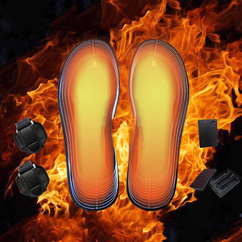 1 par usb opvarmede indlægssåler fod opvarmning pad fødder varmere sok pad mat vinter udendørs sport opvarmning sko indlægssåler vinter varm