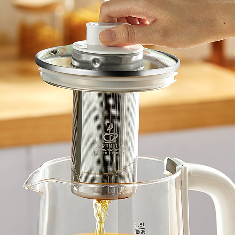 Multifunction Electric Kettle 1.8L Mini Glass Health Pot Stew Porridge Slow Cooker Heater Water Heating Insulation Kettle