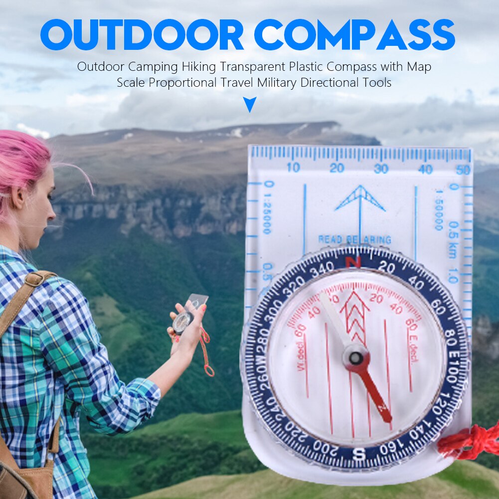 Outdoor Camping Directional Cross-country Race Hiking Special Compass Baseplate Ruler Map Scale Compass Night Bussola