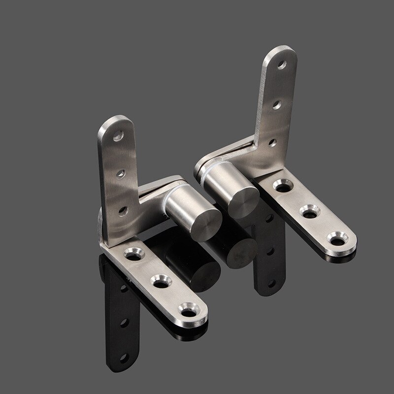 2 st/set rostfritt stål dold svängdörr sväng gångjärn borstad finish 5mm