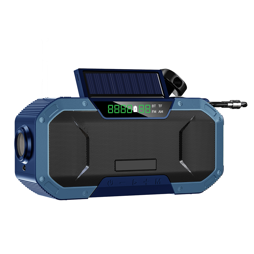 Radio Multifunctional Portable DF-580 Solar AM/FM 5000mAh Power Bank LED Torch IPX5 Waterproof with SOS Outdoor Emergency