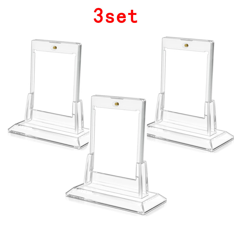 Set 35PT Kartenhalter, magnetisch, Acryl, Stützschutz, Hartplastikhüllen, Sammelvitrine, Baseball, Fußball, Sportkarten: ONE