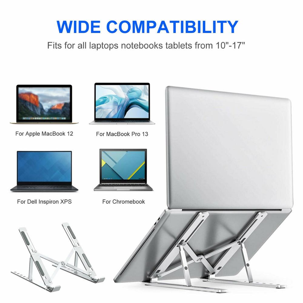 Laptop Stand Rack X Style Adjustable Foldable Aluminum Alloy Office Desktop Notebook Holder Desk For 7-17.3 Inch Macbook Pro Air