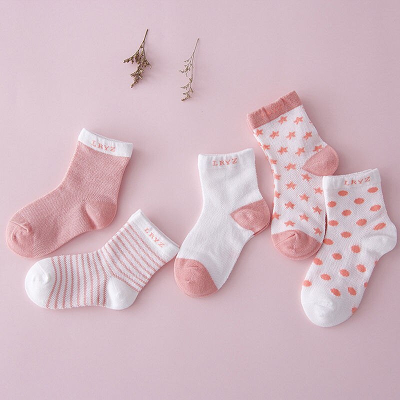 Lot 5 Pairs Infant Baby Toddler Boys Girls Socks Cotton 0~5Y Cartoon NewBorn Kids Socks: E / 1 to 3Y