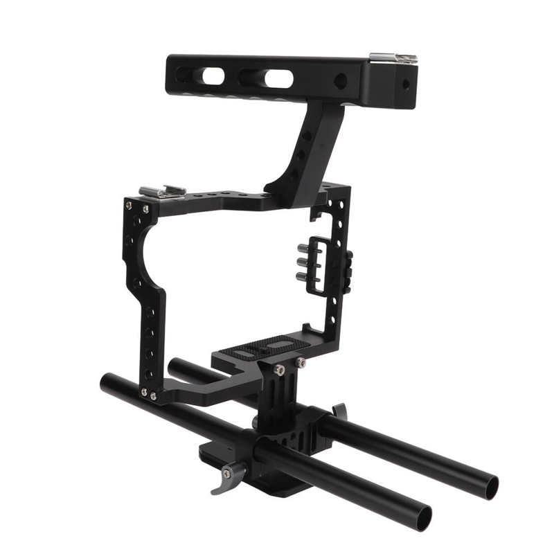 Camera Rig Cnc Comfortabele Poreuze Multifunctionele Aluminium Camera Kooi Met Top Handvat Voor GH4