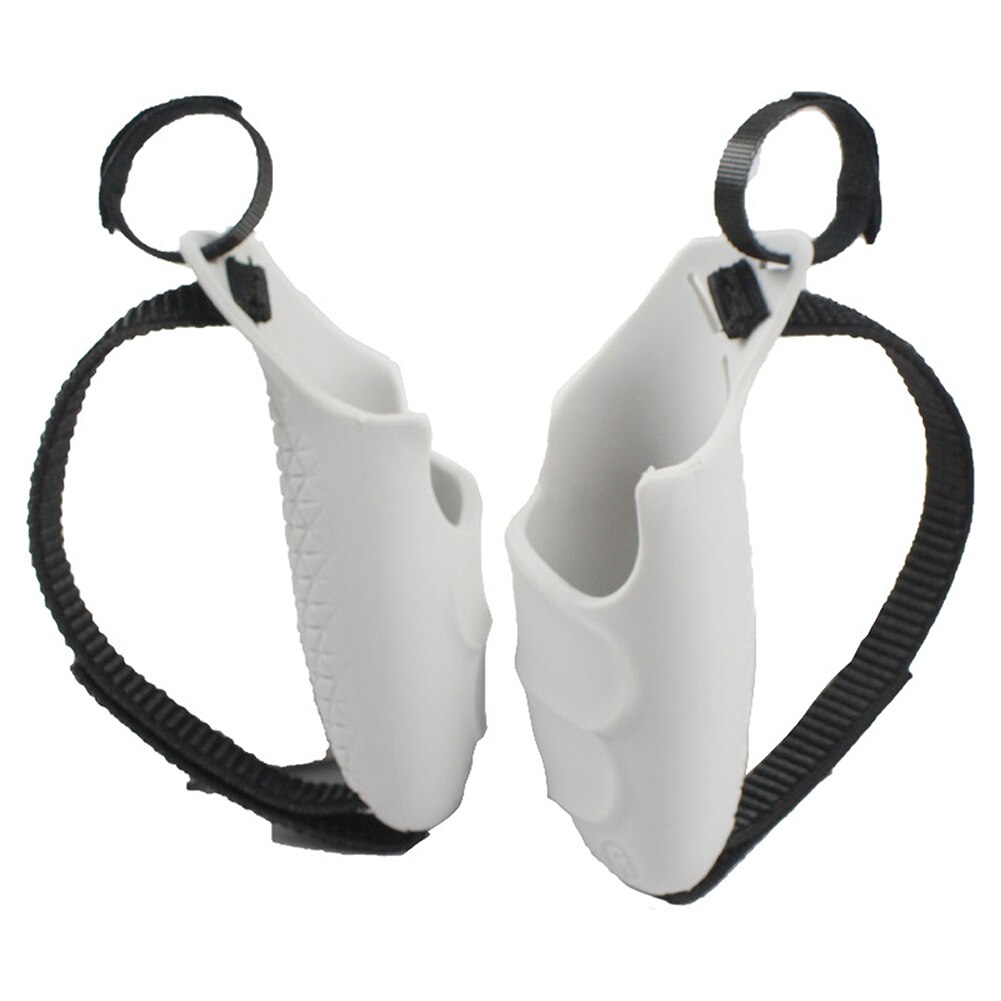 Funda protectora para Oculus Quest 2 VR Touch Controller, funda de silicona con asa para la piel, correa para nudillos, accesorios para Quest2: White