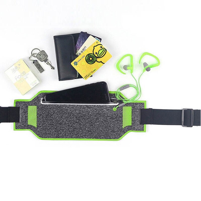 WOYYHO Ultra-Thin Running Waist Bag,Waterproof Outdoor Sports Belt Waist Bag,Unisex 6.5 Inch Mobile Phone Cycling Waist Pouch: Green Color