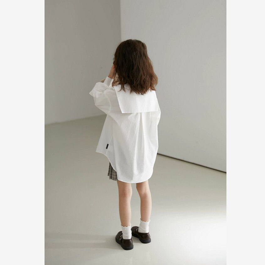 Voorjaar Kinderen Wit Overhemd Herfst Lange Mouw Student Navy Kids Fall Kleding Kids Kleding Meisjes 8 Te 12