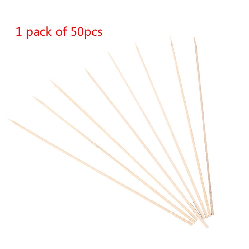 50 stk bambusspyd grille bbq kebab pinner fest buffé matte engangs plukk