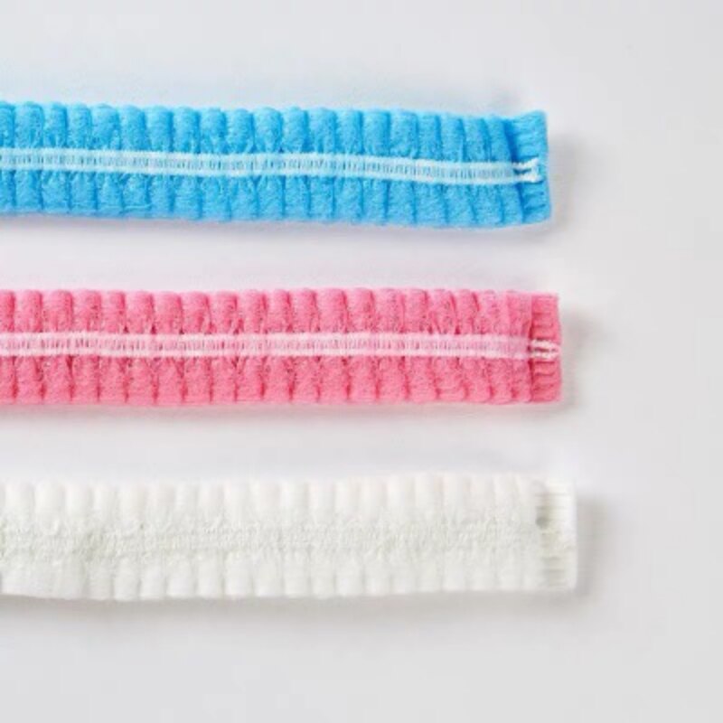 100 st engångsduschmössor hårnät skönhetssalong huvudskydd hattar mopp hygien tjock non-woven skydd svampmössa