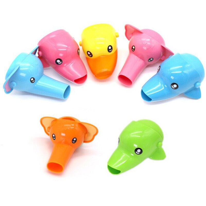 Baby Cartoon Faucet Extenders Children Washing Hand Water Tap Extension Tools Bathroom Accessories for Kids Bathing Sponge Tools