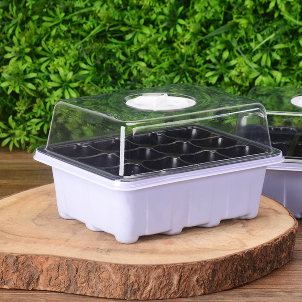 5PCS Breathable Nursery Box Cells Seedling Starter Trays Nursery Pots Seed Tray Humidity Adjustable Switch Grow Box Per Pots