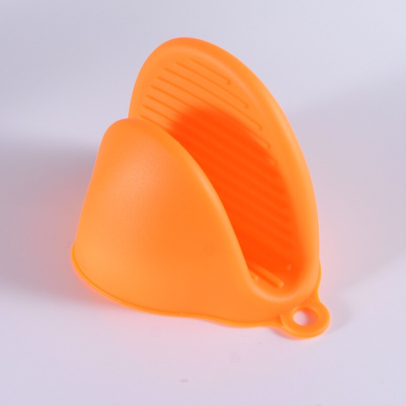 Gants de four en Silicone pour micro-ondes, 1 pièce, mitaine résistante à la chaleur, poignées antidérapantes, pinces à bol, Gadgets de cuisine, directe: Orange
