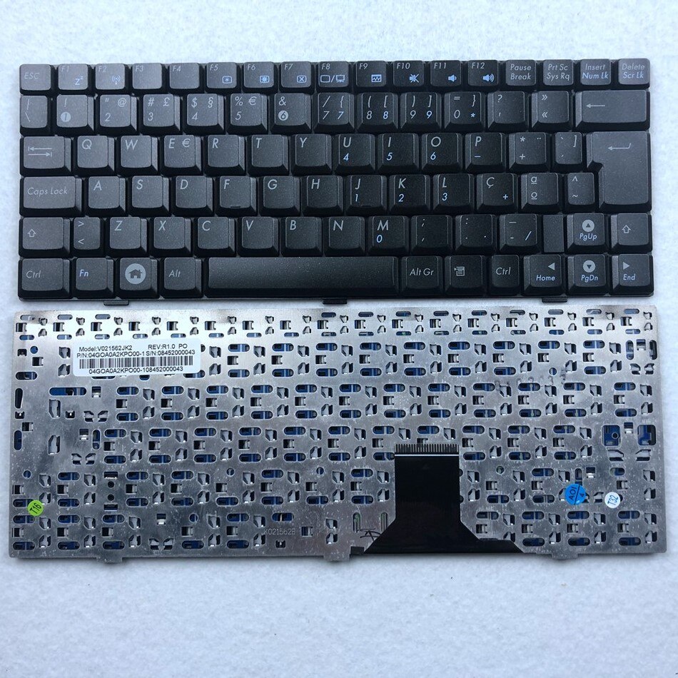 Portuguese Laptop Keyboard For ASUS EeePC 1000 1000H 1000HA 1000HC 1000HD 1000HE black&amp;White PO Layout: black