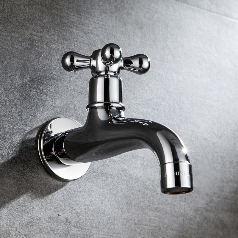 Home Brass Wall Mount Decorative Outdoor Garden Faucet Wash Basin Mop Washing Bibcock Machine WC Taps Torneira parede