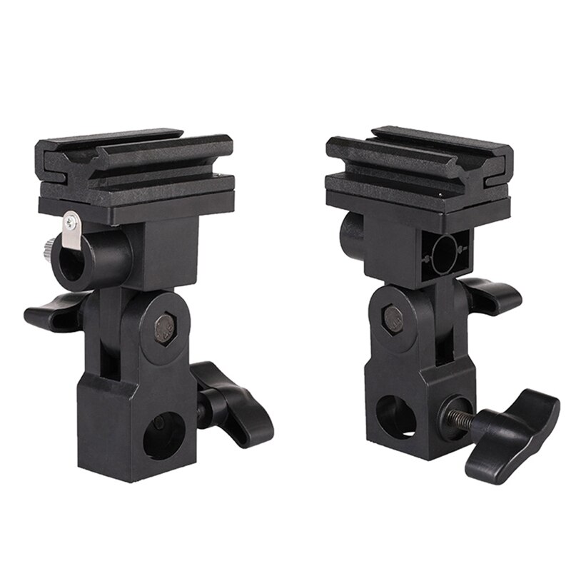 2Pcs Shoe Speedlight Paraplu Mount Holder Swivel Voor Light Stand Flash Bracket Voor Trigger -Shoe Flash: Default Title