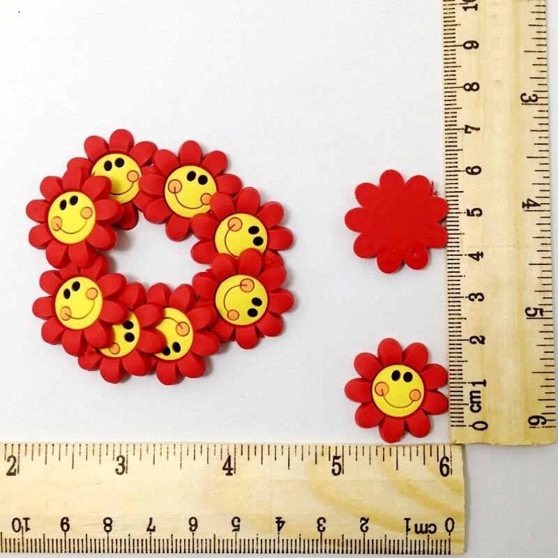 10PCS Mini Bloemen Plaksteen Zachte PVC DIY Craft Voor Haar Accessoire/Broche/Sleutelhanger/Bladwijzer/Bril frame: 2