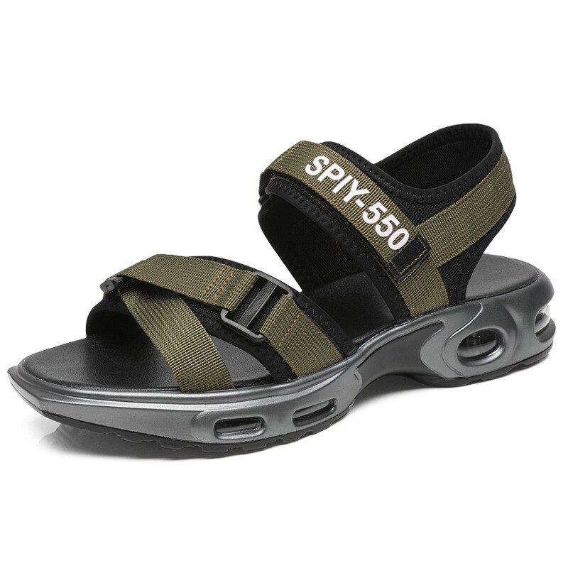 Sandaler med dubbla band för man luftkudde skor för sommaren spänne sandaler slitstarka halkfria sandaler killar  zy480
