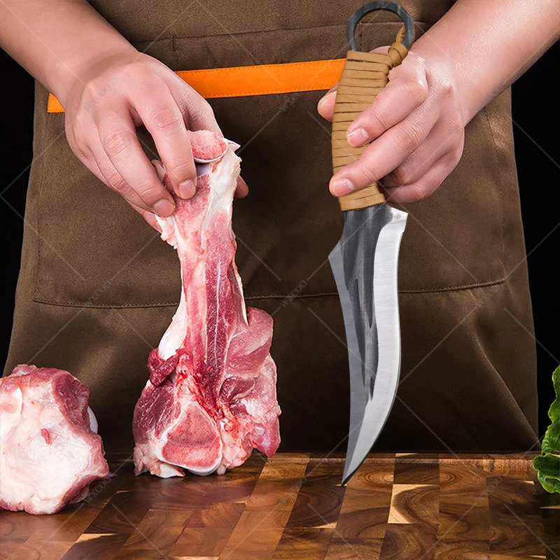 WXCOO-Tesoura De Cozinha Profissional com Tampa, Faca De Desosse, Aço De Alto Carbono, Chef, Carne, Frutas, Açougueiro, Cutelo, Peixe