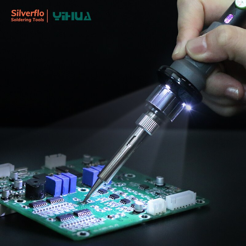 YIHUA 947V Soldering Iron 3 Lamps Adjustable Temperature Min Handle 110V/220V Electric Soldering Iron Kit 60W