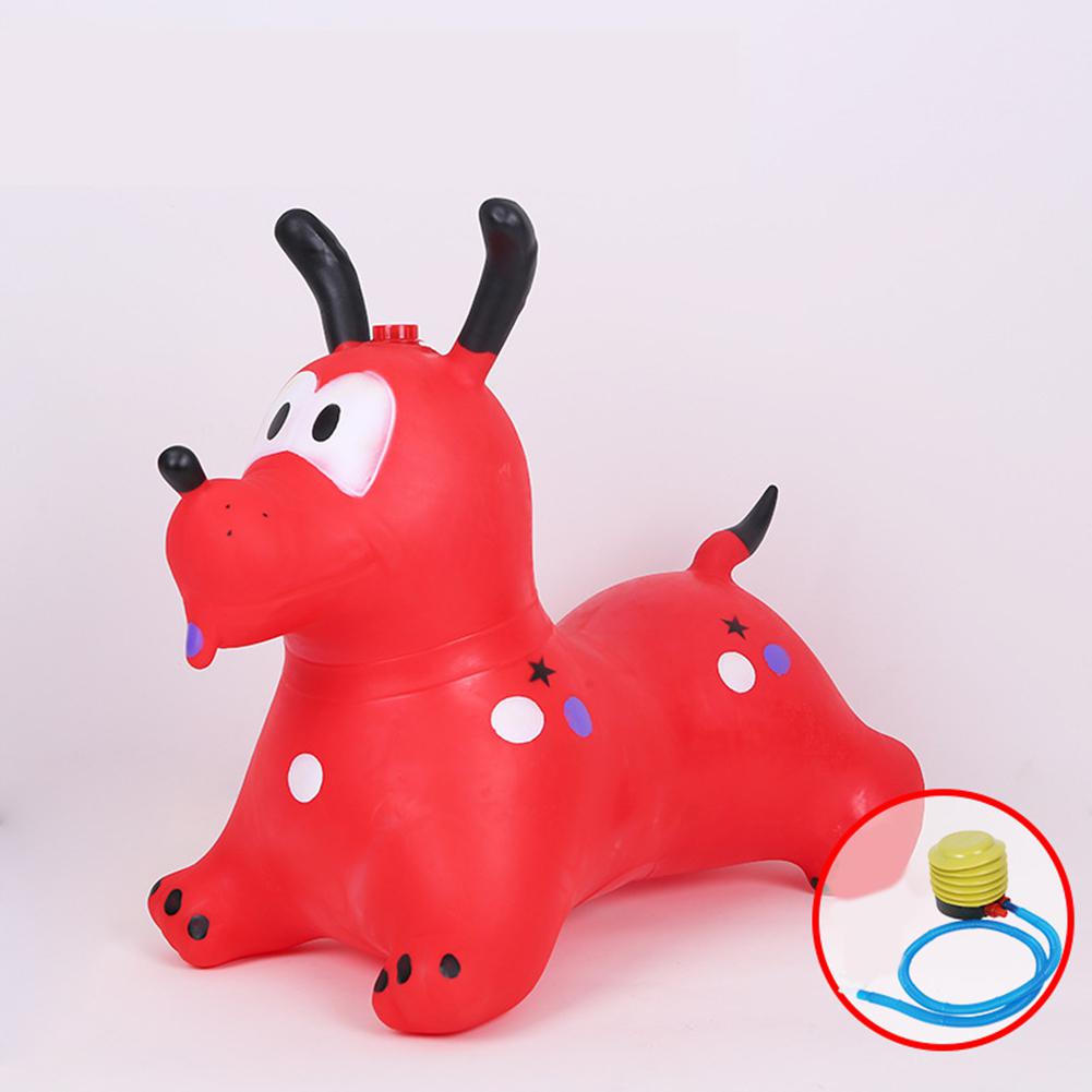 Kuulee kid inflation hestebeholder stabil plast baby tykkere ridning springhest barn kangoo jumper: Rød musik skyhøje