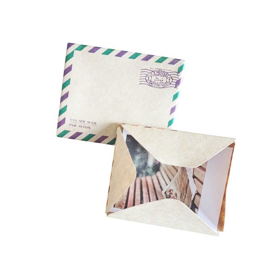 60 Vintage Cards 60 Envelope With 60 Stickers Set LOMO Mini Greeting Card Postcard Kraft Envelope Festival