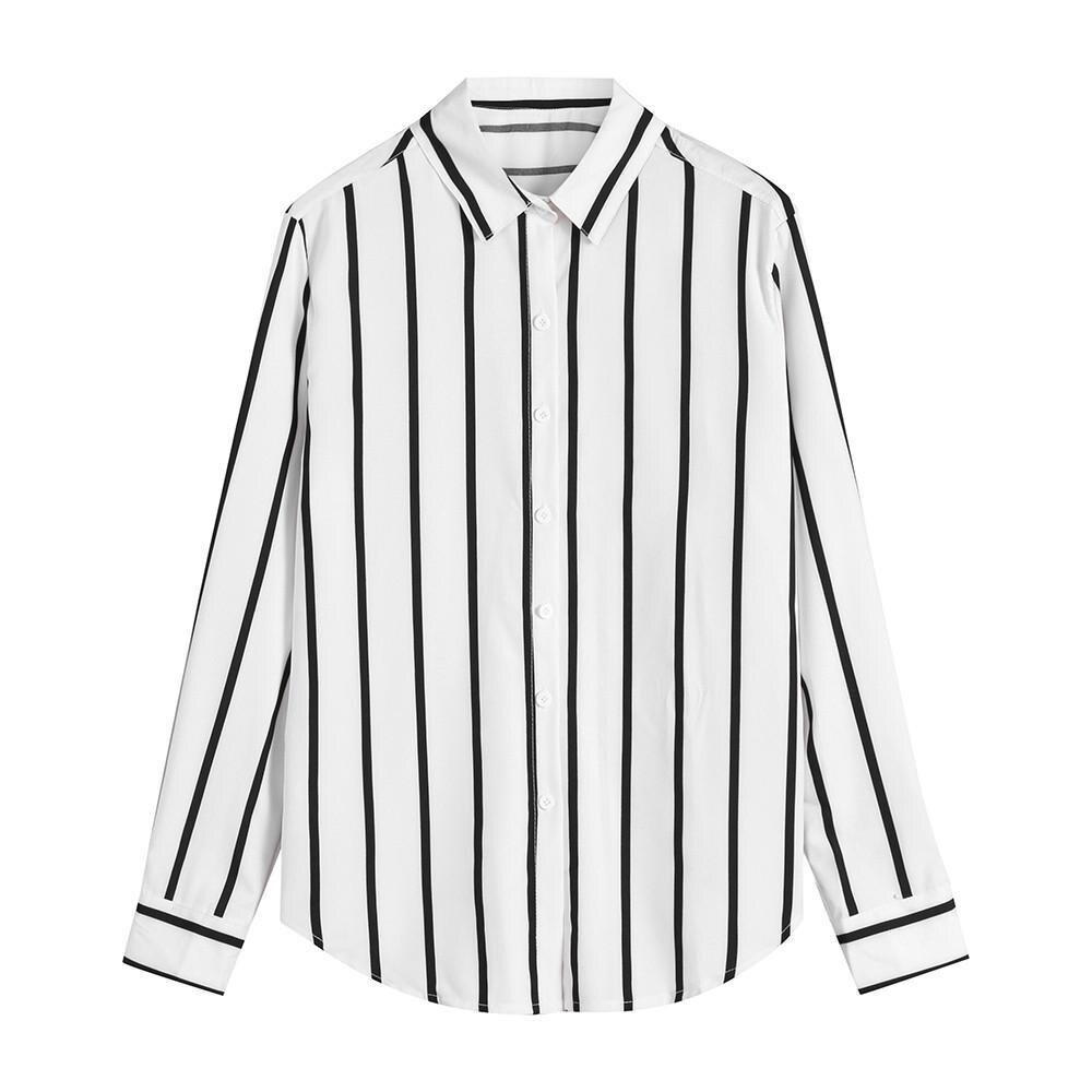 T Herfst Wit Gestreept Shirt Heren Lange Mouwen Casual Harajuku Shirts Man Dunne Gedeelte Slim Fit Shirt Homme koszula: WHITE / XXL