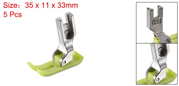Uxcell 5/15/30 Uds prensatelas MT18 máquinas de coser industriales Extra finas precisas blancas/Rojas/azules de plástico y acero: White 5pcs