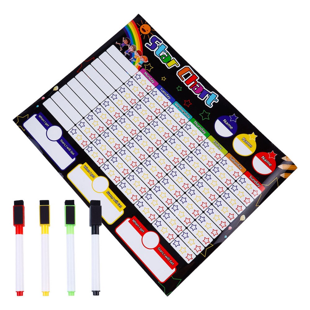 Child Daily Weekly Planner Magnetic Kids Schedule Chart TO-Do-List Planner