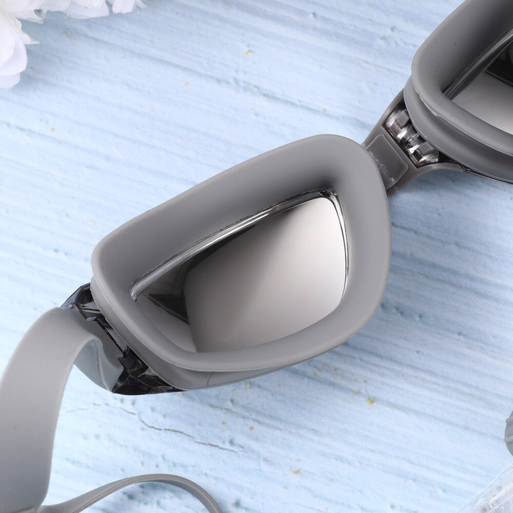 High Definition Swimming Goggles Anti Fog Diving Glasses Electroplated Goggles With Cap for Man Woman (Black)