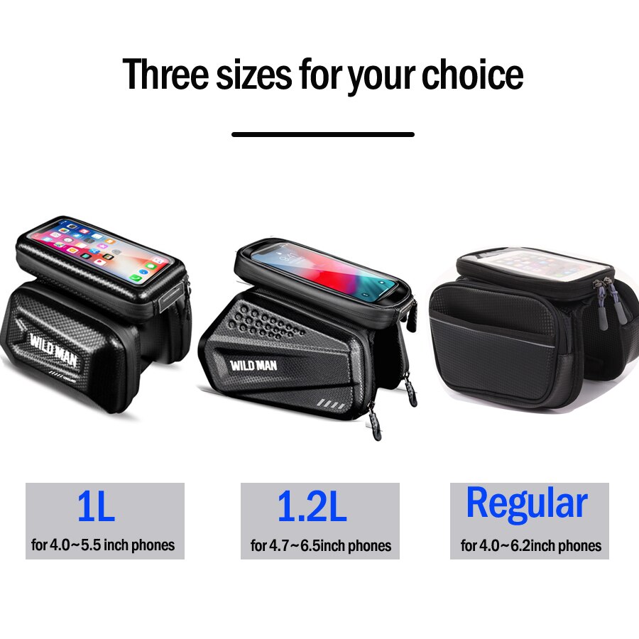 3 Types Bicycle Bags Bicycle Front Waterproof Screen Touch Screen Phone Bag Mountain Bike Top Tube Bag Cycling Pannier Bag