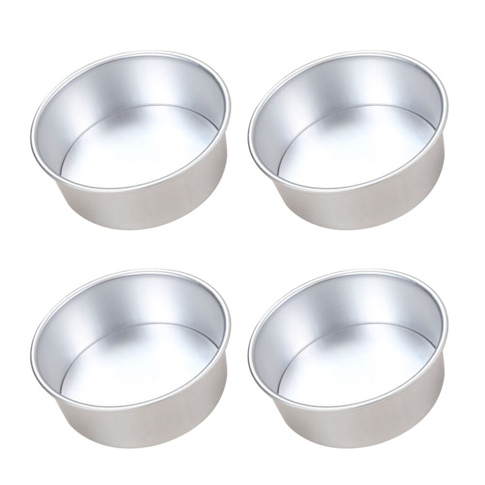 2 stuks bakvorm van legering, bakvorm, cakevorm voor thuis, restaurant, hotel,  (8 inch (  + 6 inch, zilver)
